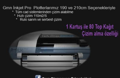 GMN H6 PRO PLOTTER 80 TOP KAGIT ÇİZİM GARANTİSİ